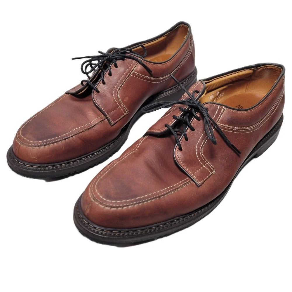 Allen Edmonds Wilbert‎ Brown Leather Cap Toe Oxford Shoes Men's 10.5 D